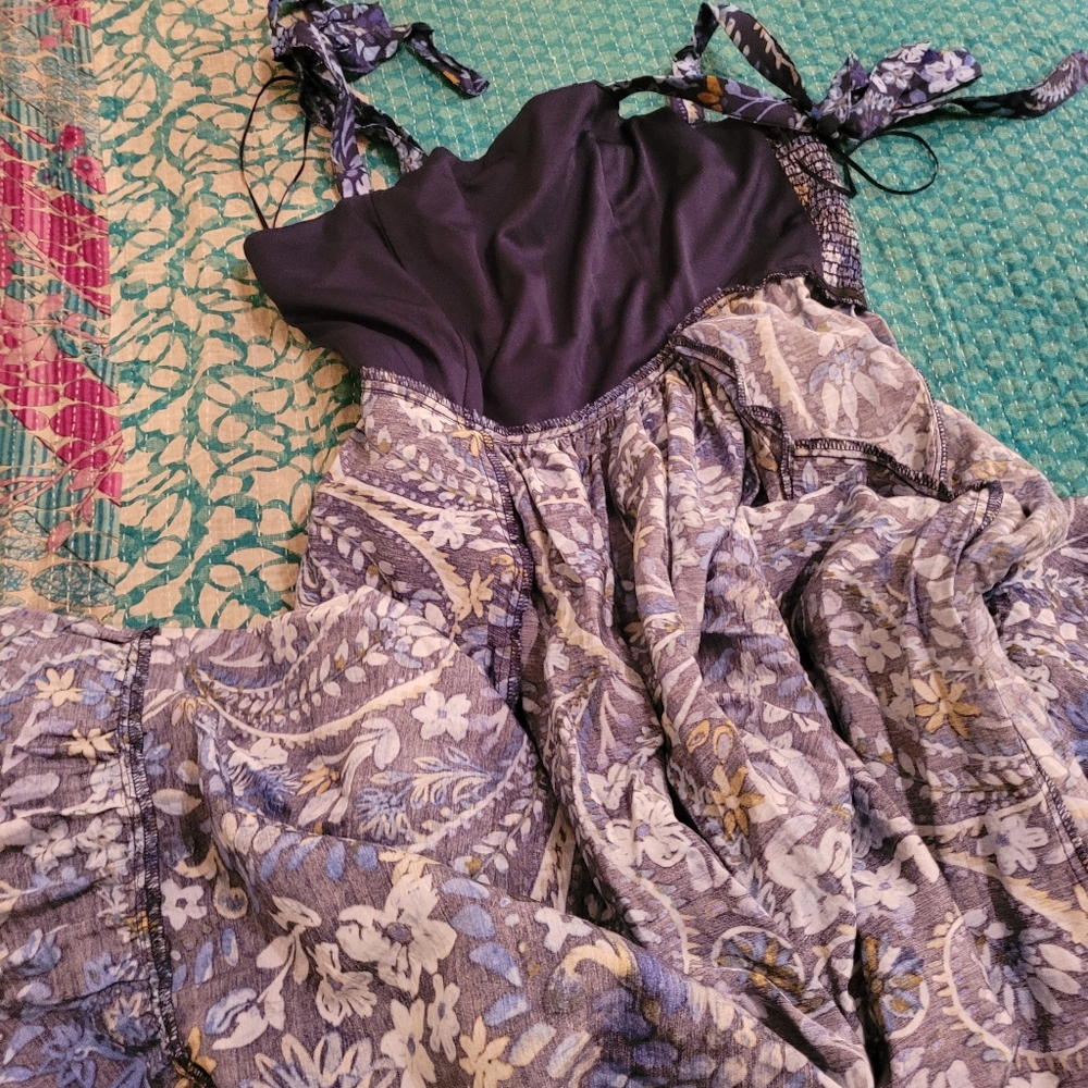Floral Maxi Skirt in Navy Blue, Rachel Zoe, L, See Pics For Details - Picture 16 of 16